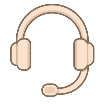 サポートを表すヘッドセットのイラスト