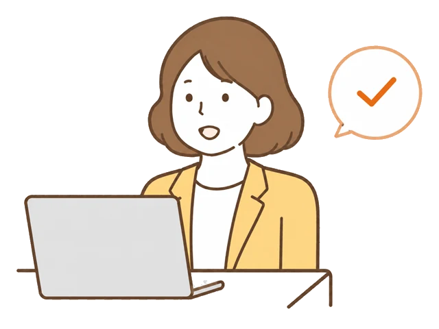 問い合わせに対応するスタッフのイラスト